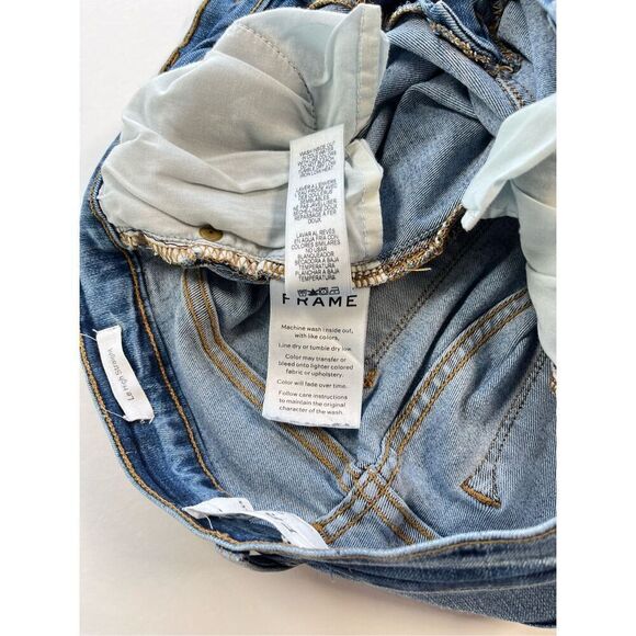FRAME Le High Straight High Rise Roxton Super Stretch Size 25 StyleLHSTRE230 EUC - Picture 8 of 9